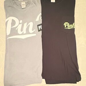 PINK Victoria's Secret long Sleeve Shirts - Gray and Black